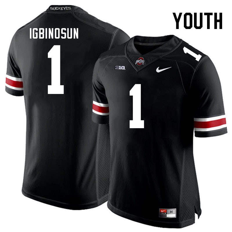 Youth #1 Davison Igbinosun Ohio State Buckeyes College Football Jerseys Stitched Sale-Black